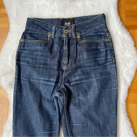 DOLCE GABBANA Jeans woman’s high rise flare vintage denim designer - Picture 6 of 16